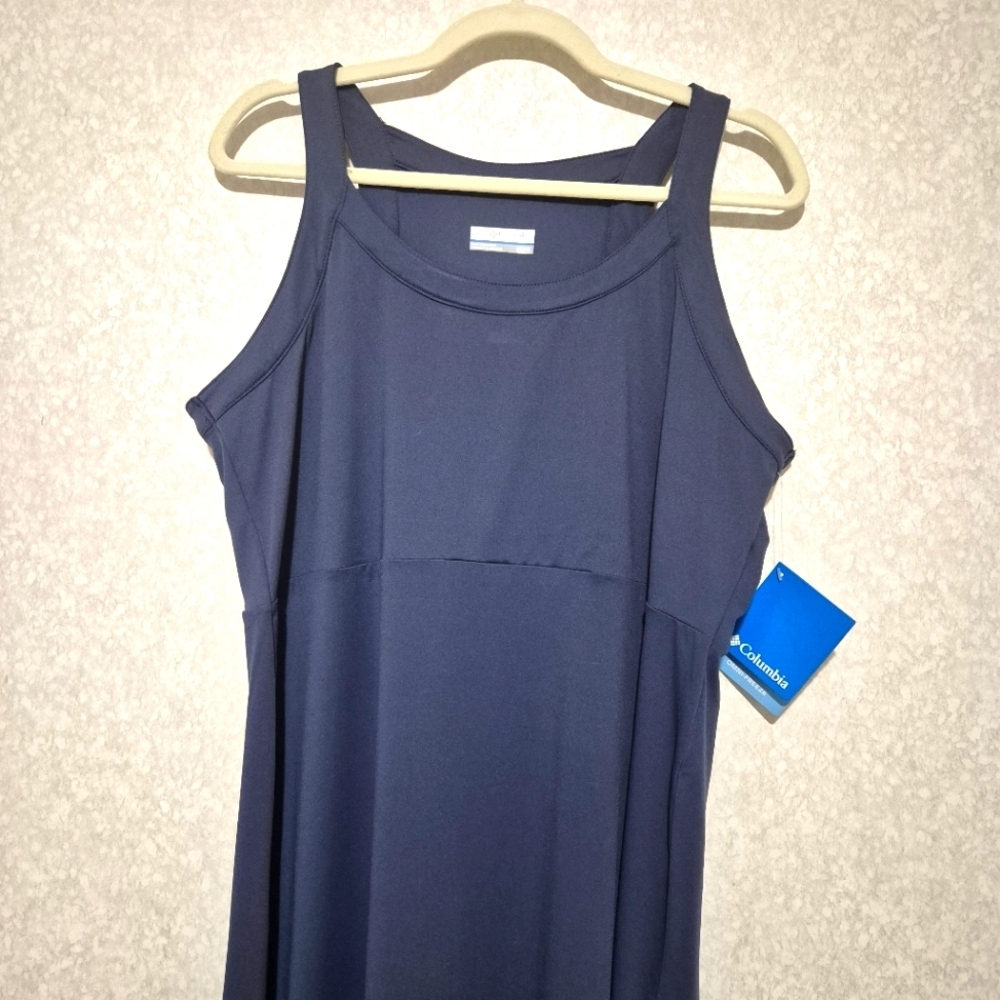 NEW..COLUMBIA...Blue Midi Scoop Neck Sleeveless Sundress..SIZE:XL - Picture 5 of 12